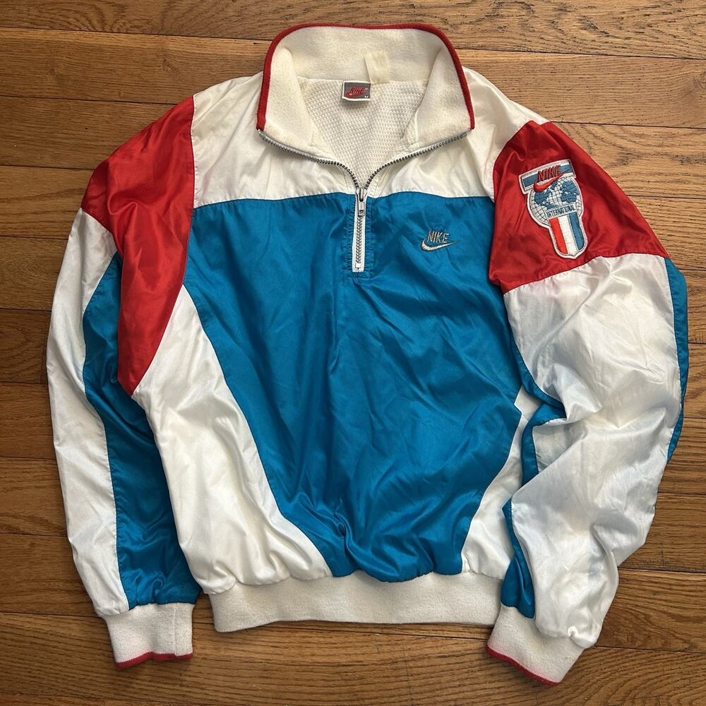 Nike Windbreaker Jacket in Blue, White & Red